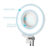 120 Diopter LED Light,High Definition Magnifier,5"Diameter Lamp,10X Magnification