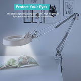 Protect Your Eyes，The LED Magnifying Lamp with soft , high brightnesslight,you can use it all night comfortably